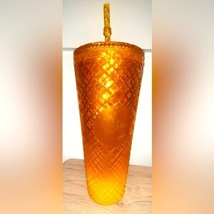 Starbucks diamond cut tumbler-32oz- Orange